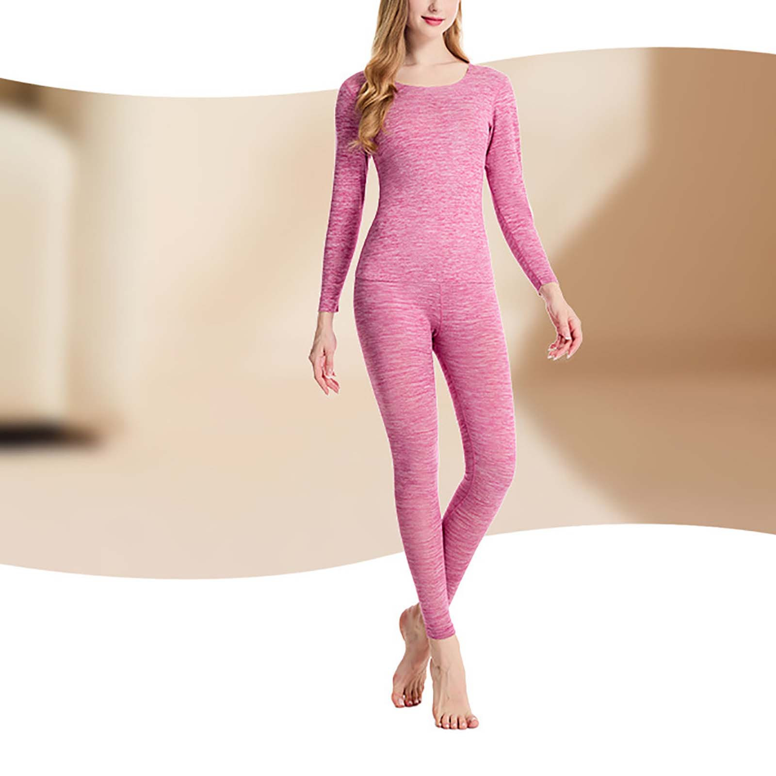 Sous-vêtements Thermiques Longs Femme - Collants Chauffants Hiver - Polyester/Élasthanne - Confortables