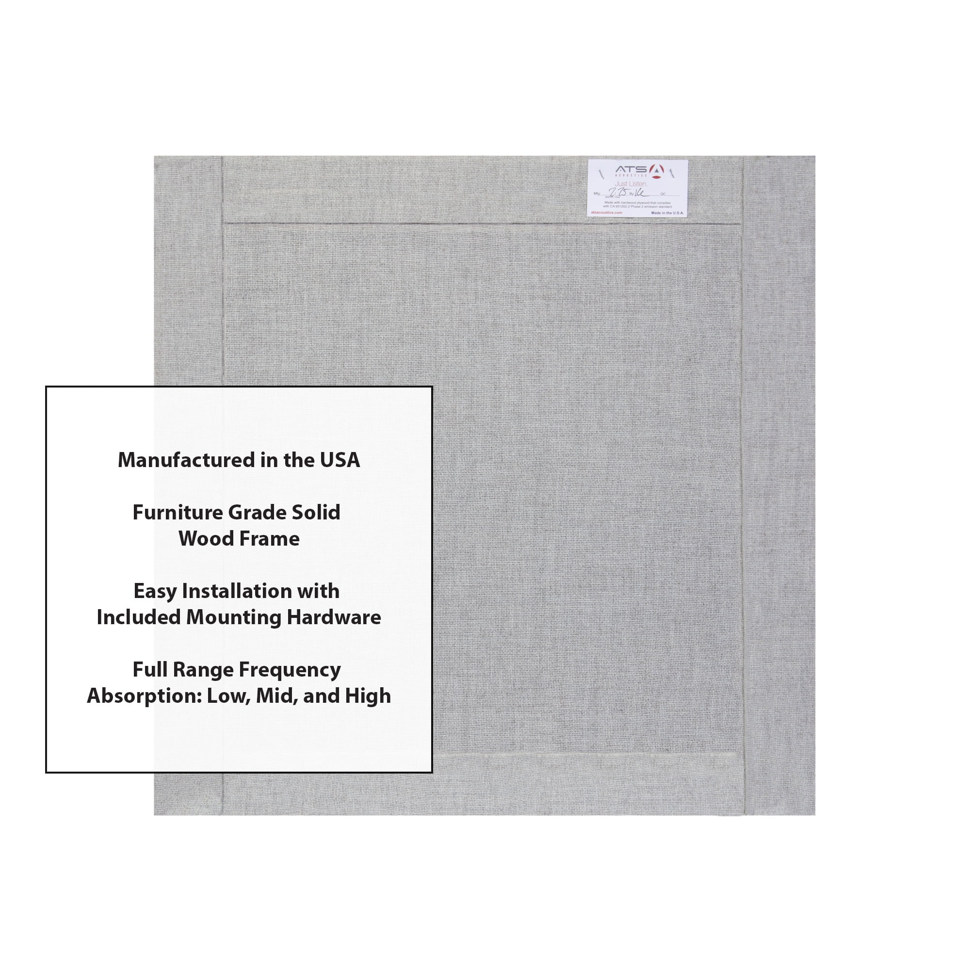 ATS Acoustics Bass Trap Low Range Sound Absorbing Echo Reducing Studio Acoustic Wall Panel 24" x 24" x 4" (Platinum)