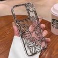 thumbnail image 6 of for iPhone 16 Plus Case with Bling 3D Floral Pattern, Girly Woman Cute Soft TPU Plated Silicone Gradient Glitter Sparkly Case Shockproof Protective Cover for iPhone 16 Plus 6.7" (Silver), 6 of 6