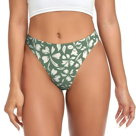 Sigee Flowers With Leaves for Women s G-String Panty  Low Rise  Soft Lace Perfect for Everyday Wear or Special Occasions-3X-Large