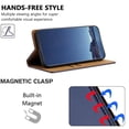 thumbnail image 4 of Leather For Apple iPhone 17e / 16e 6.1-inch Case , Stitching design Flip  Wallet Leather Case With Card Holder Magnetic Closure Shockproof Kickstand Protective Phone Cases Cover,Blue, 4 of 7