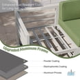 thumbnail image 6 of Techmilly Aluminum Patio Furniture, Metal Patio Conversation Set with Waterproof Cover, 5 Inch Thick Cushions , Modern Outdoor Furniture for Deck & Backyard, Green, 6 of 7