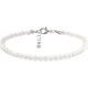 thumbnail image 1 of Tobilleras para mujer, pulseras de pie con perlas de imitación a juego, collares de cuentas redondas, estrellas de metal, joyería para tobillos (blanco), 22 centímetros --- Código de modelo 30367, 1 of 5