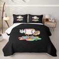 thumbnail image 2 of Feelyou Baseball Ice Crean Drip Bed Spread Queen for Boys Girls, Streetwear Hotdog Queen Coverlet Set, 3 Pieces, 2 of 7