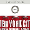 thumbnail image 3 of Evideco New York City Graphic Print & Text Blackout Thermal Grommet Single Curtain Panel, 3 of 6