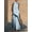 Light Blue, variant on Women's Black & White Linen 2-Piece Set Sleeveless Cowl Neck Overlay Top & High Waist Wide Leg Pants Modern Minimalist Breathable Outfit with Side Pockets