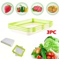 thumbnail image 1 of 3PC Protection de l'Environnement Prévention de la Pollution Alimentaire Bac de Conservation sous Vide, 1 of 6
