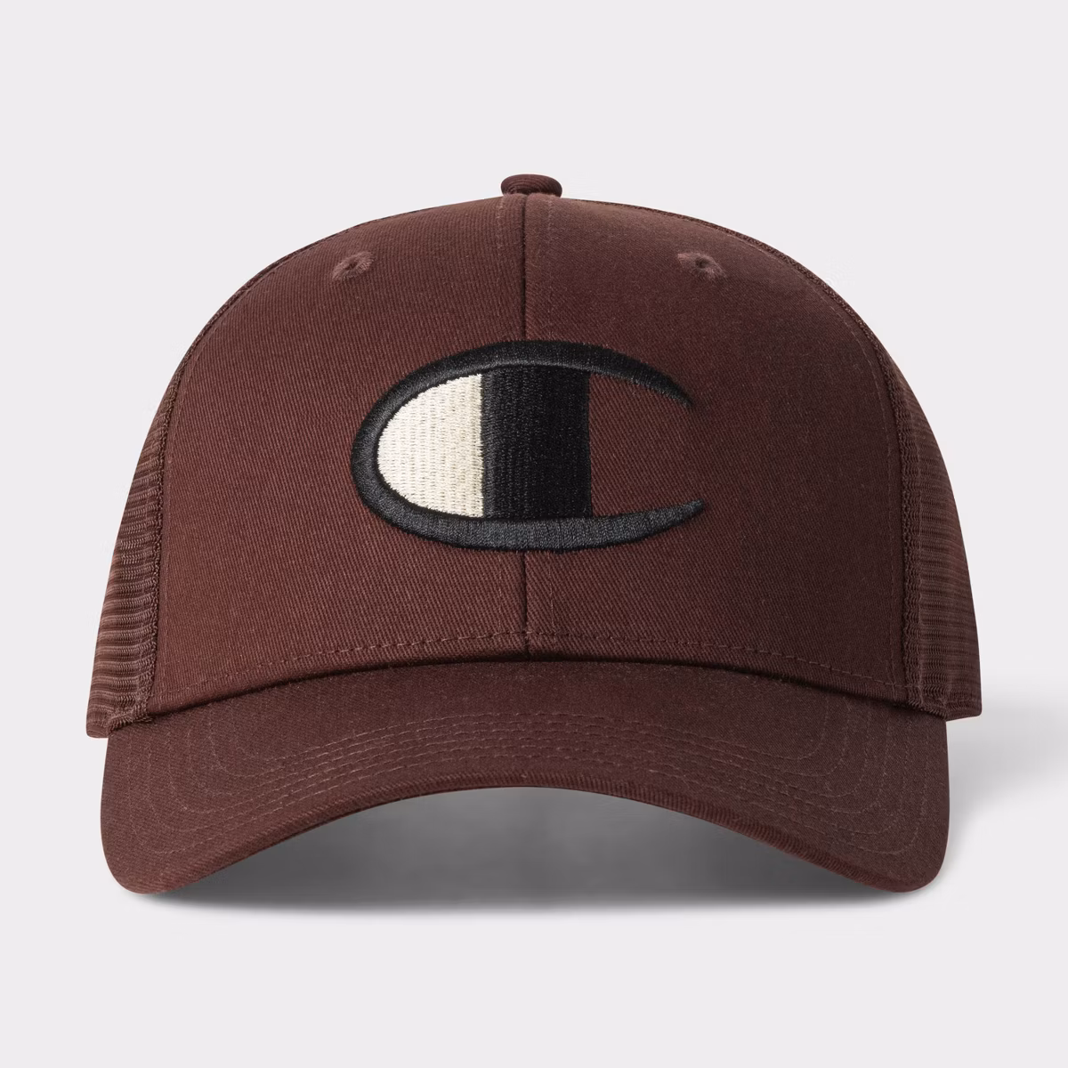 Maroon, variant on Adult Logan Twill Trucker Baseball Cap Hat - White