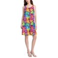 thumbnail image 2 of FORMRS Summer Dress for Women Loose U Neck Sleeveless Midi Beach Sundresses with Pockets, Vibrant Leaves Pattern, 2 of 8