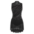 thumbnail image 4 of inlzdz Women Flowy Tulle Skirted Leotard Contemporary Lyrical Dance Dress Ballet Dancewear Black XXL, 4 of 6