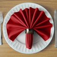 thumbnail image 2 of Tablelinensforless Serviettes en Polyester 17X17 Pouces, Ensemble de 12 (Rouge Cerise), 2 of 4