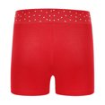 thumbnail image 2 of TiaoBug Girls Kids Gymnastic Shorts Ballet Dance Bottoms Shiny Rhinestones Tumbling Yoga Sports Shorts Red 8, 2 of 5