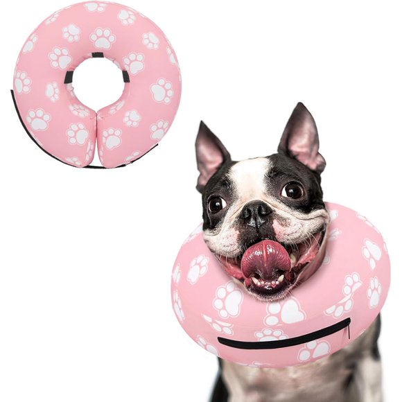 Supet Inflatable Dog Cone Collar Alternative After Surgery, Doggie Neck Donut Collar Recovery, Soft Dog Cone for Small Medium Large Dogs
