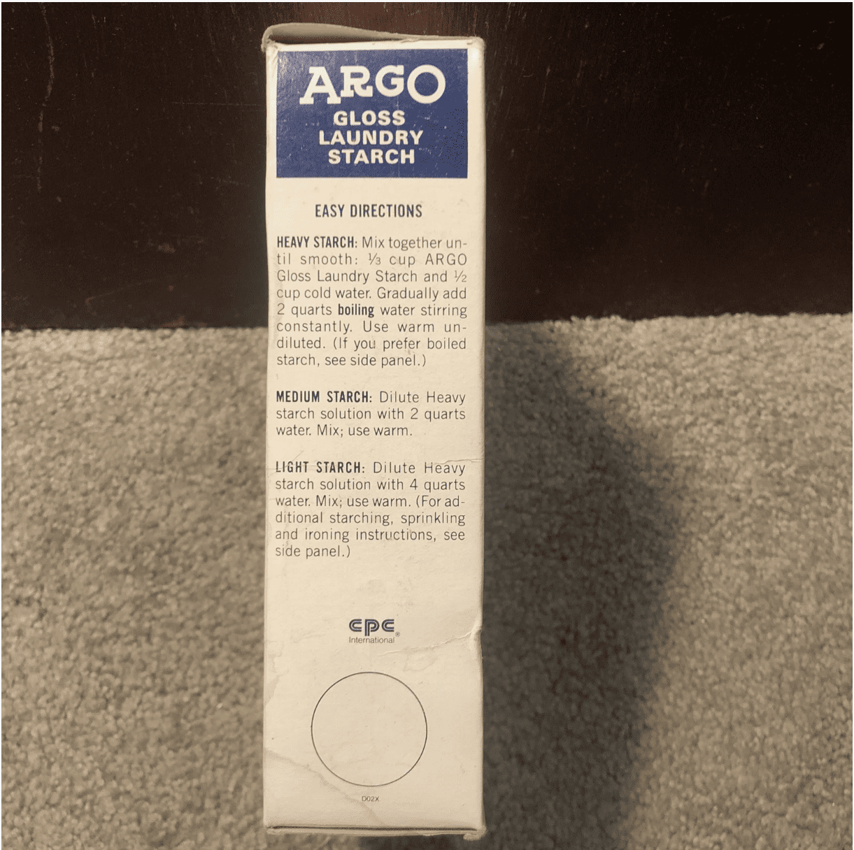 ARGO Gloss Laundry Starch Blue Box, 16oz