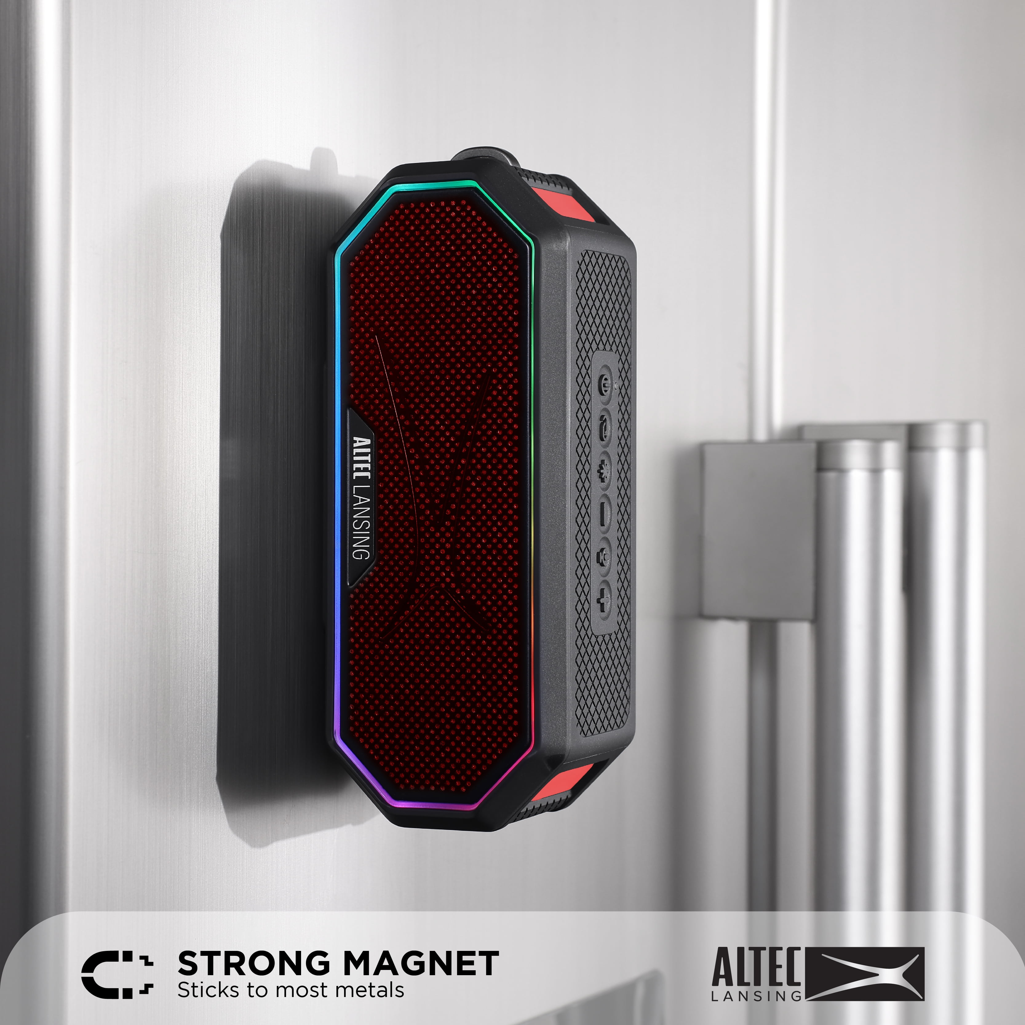 Altec Lansing Hydra Jolt 2.0 Everything Proof Bluetooth Speaker, Waterproof IP67, USB-C Quick Charge, Power Bank, Built-in Magnet