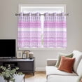 thumbnail image 4 of Purple Pink Boho Kitchen Curtains Window Panels, Vintage Ethnic Tribe Abstract Art Insulated Window Treatment Curtain, Grommet Curtains for Bedroom/Living Room/Bathroom, 2 Piece 52"Wx45"L, 4 of 8