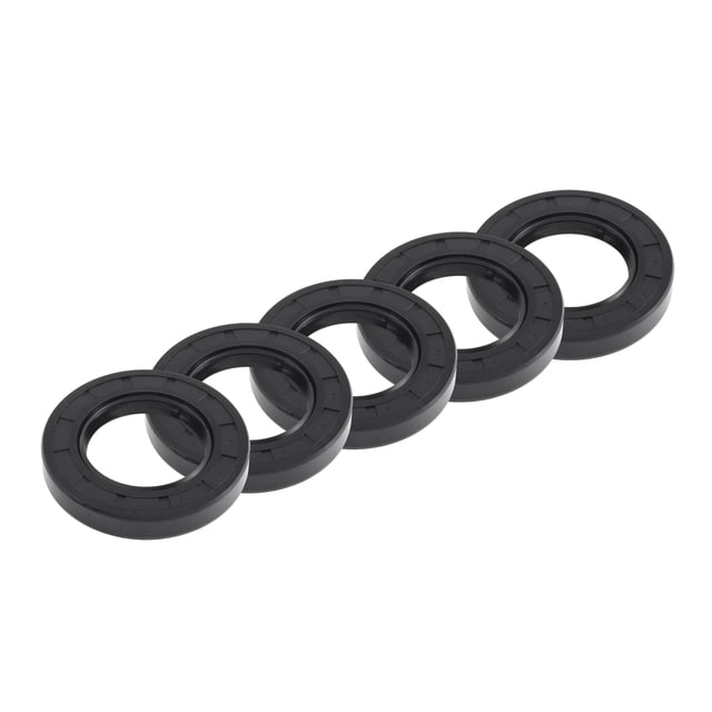 Sello de Aceite Universal TC Doble Labio con Resorte de Acero 45x75x12mm Alta Presión Caucho NBR Negro 5pcs