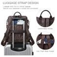 thumbnail image 2 of Mochila Shrrie Fashion de cuero para mujer, bolsa de viaje, 2 of 6