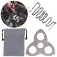 thumbnail image 2 of LOVIVER Camping Trépied Plaque de Support de Feu de Camp avec Chaîne en Acier Inoxydable Triangle Portable, 2 of 8