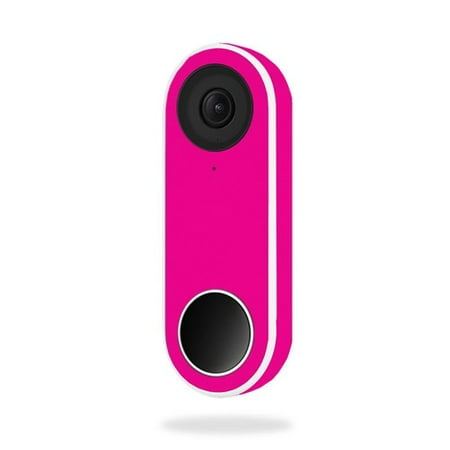 MightySkins NEHEL-Solid Hot Pink Skin for Nest Hello Video Doorbell - Solid Hot Pink