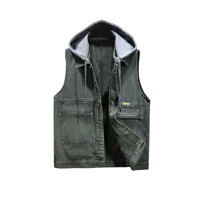 Top Abrigo Hombres, sin Mangas Suelto Collar Flip Chaleco, Chaleco de Lentejuelas Casual para Diario Y Al Aire Libre