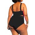 thumbnail image 2 of Plus Size Hollow-up Women Slim One Piece Swimsuit, 2 of 5