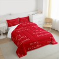 thumbnail image 3 of Castle Fairy Merry Christmas 2pcs Bedding Comforter Set for Teens,Red White Twin Comforter Sets,Happy New Year Breathable Bedding Set,Breathable Home Decor, 3 of 8