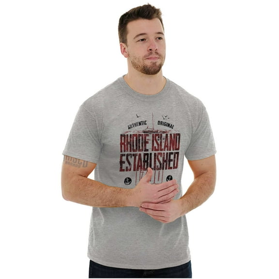 Rhode Island Outdoor Ocean Adventure Men's Graphic T Shirt Tees Brisco Brands S