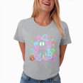 thumbnail image 6 of NOLDARES Halloween Shirt for Women Funny Ghost Costume Tshirts Halloween Short Sleeve Graphic Tee Tops(Light Gray,XL), 6 of 6