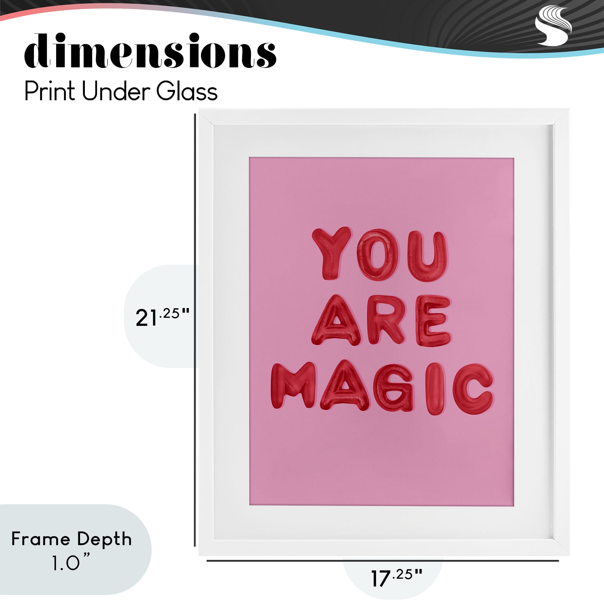 Stupell Industries You Are Magic Red & Pink White Framed Print Under Glass, design by LISH Creative