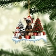 thumbnail image 2 of Miniature Pinscher Christmas Ornament – Dog Memorial Gift & Xmas Tree Hanging Mica Décor, 2 of 3