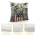 thumbnail image 4 of YINGXI American Stars Eucalyptus Lamb Ear Wreath Throw Pillow Covers, Cushion Case for Sofa Couch 24x24in, 4 of 5
