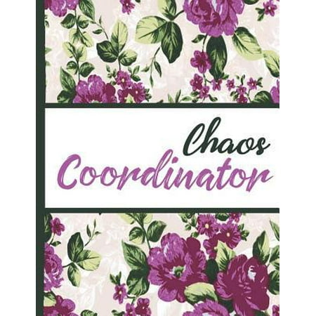 Best Mom Ever : Chaos Coordinator Beautiful Purple Foral Blossom Pattern Composition Notebook College Students Wide Ruled Line Paper 8.5x11 Inspirational Gifts for Woman Nature Lovers Gentle