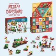 thumbnail image 2 of Caja de regalo de bloques de construcción de la serie navideña para niños, calendario de Adviento de Navidad de 24 días, modelo de ladrillos de Papá Noel, Cascanueces, 2023, 2 of 4