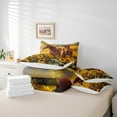 thumbnail image 5 of Twin Size Horse Bedding Sets 7 Piece Rustic Farmhouse Floral Bed in a Bag Sunflower Home Decor,Wildlife Animal Comforter Set with Fitted Sheet,Flat Sheet,Pillow Cases & Covers, 5 of 5