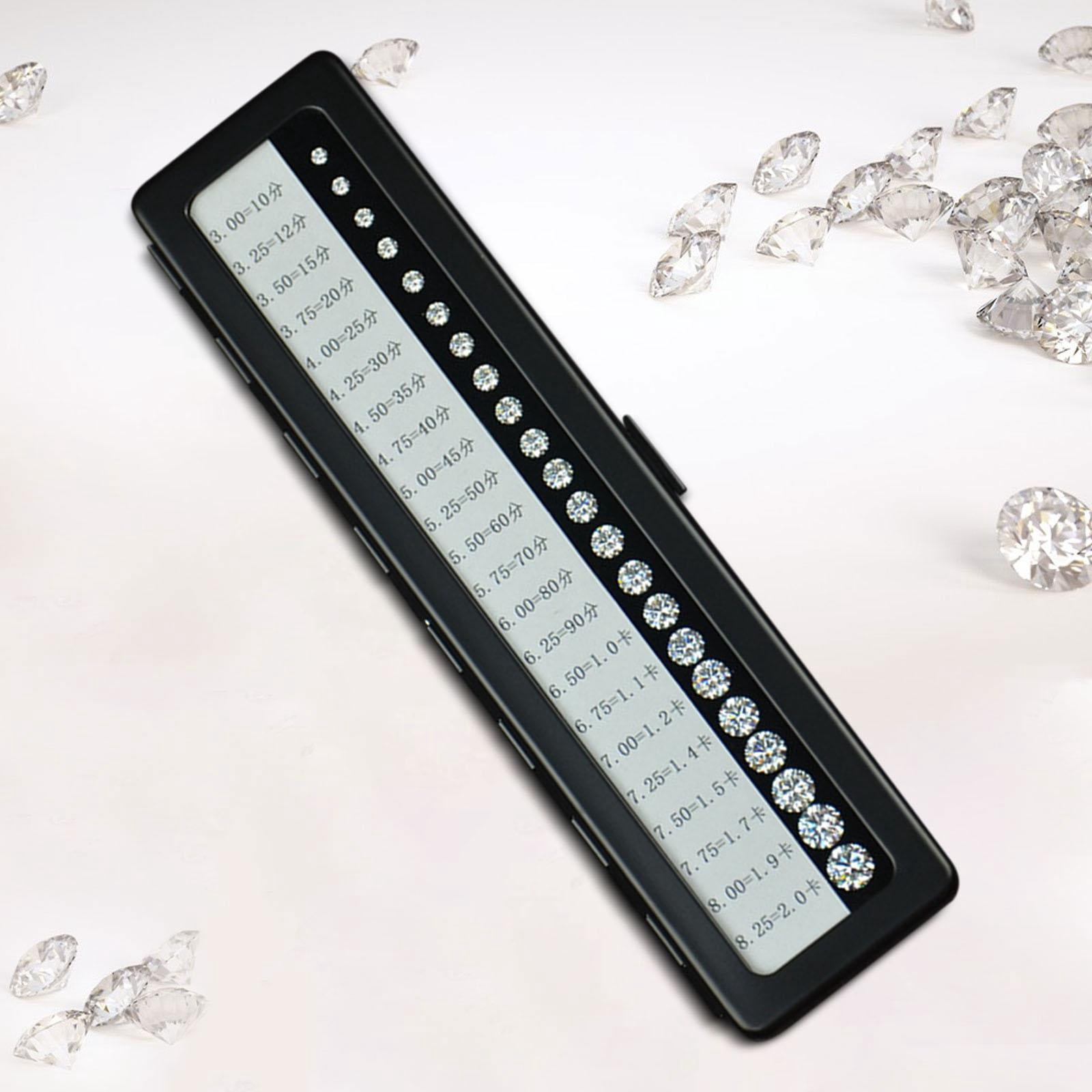 Milageto Simulated Diamond Size Grading Equipment Reference Contrast Size Tester Tool B