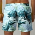 thumbnail image 4 of guisaled Mens Swimsuits Mens Swim Shorts Quick Dry Elastic Waisted Swim Trunks Summer 7 Inch Beach Shorts Loose Fit Hawaii Graphic Boardshorts, 4 of 6