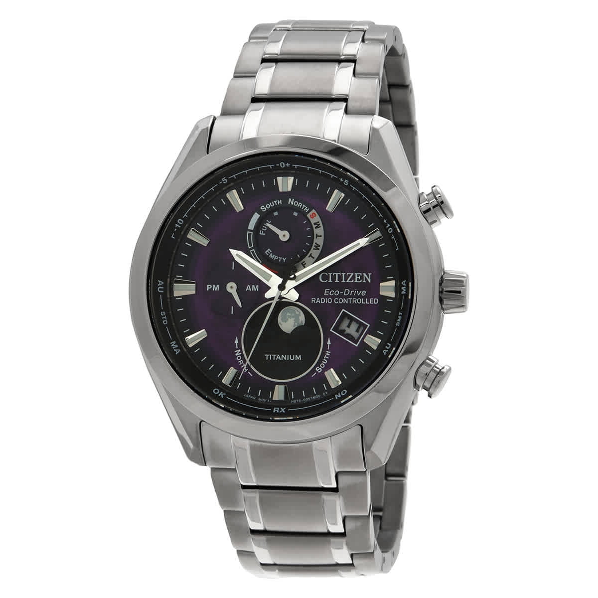 Citizen Tsuki-Yomi A-T Moon Phase Red Dial Men's Watch BY1018-55X