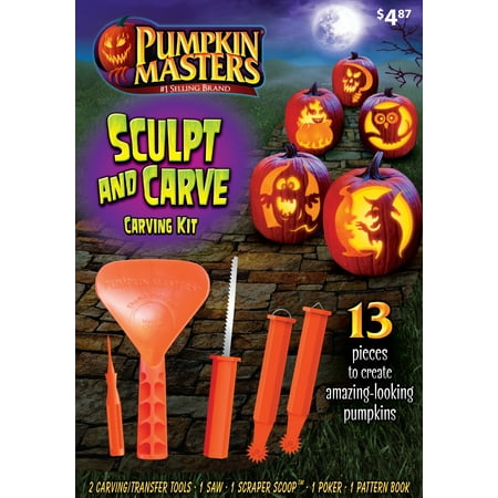 Pumpkin Masters Sculpt and Carve Pumpkin Carving Kit, 13 piece Halloween Pumpkin Carving Kit