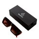 thumbnail image 4 of Baroc Small Frame Brown Lentes de Sol Rectangulares Café Retro UV400 Acetato, 4 of 5
