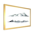 thumbnail image 2 of Designart 'Minimalistic Dark Blue Mountains Landscape' Modern Framed Art Print, 2 of 4