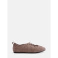 thumbnail image 2 of Scenario Women's Bungee Lace Faux Suede Sneakers, 2 of 7
