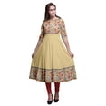 thumbnail image 1 of Bimba Anarkali Long à Imprimé Floral Anémone & Roses pour Femmes Kurti Indien Tunique Ethnique Décontractée Moyen, 1 of 5