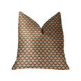 thumbnail image 1 of Plutus PBRA2299-2036-DP Coussin de Luxe Double Face Grotte Ensoleillée, Orange & Beige - King, 1 of 2