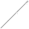 thumbnail image 1 of SHISUYAN Mât de Drapeau en Acier Inoxydable 1,5m Support de Tringle de Jardin Robuste Argent 1 Pce, 1 of 8