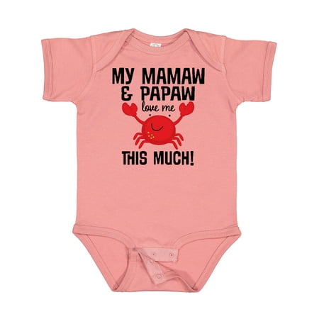 

Inktastic Mamaw Papaw Love Me Gift Baby Boy or Baby Girl Bodysuit