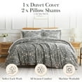 thumbnail image 2 of Southshore Fine Living Vilano Oversized Duvet Cover Set, Ashanti Grey Duvet Cover, Full/Queen - Ultra-Soft Microfiber Bedding Set with Zipper Closure, Easy Care - 1 Duvet, 2 Shams, 2 of 9