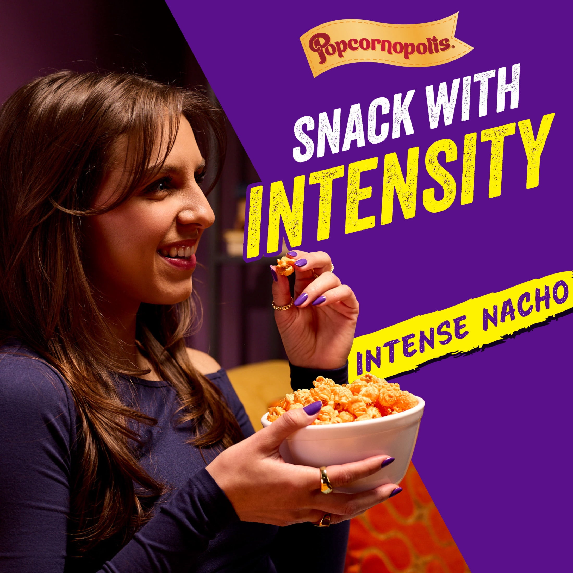 (3 pack) Popcornopolis Intense Nacho Takis 6 oz Bag, Cheese Popcorn