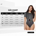thumbnail image 2 of KLL Women 's Crew Neck Bodysuit Jumpsuits Black Spider On Web Print Short onesies Stretch T Shirts, 2 of 5