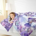thumbnail image 3 of jejeloiu Purple Hummingbird Bedding Comforter Set,Country Floral Flower Twin Comforter Sets,Ink Painting Aesthetic Bedding Set For Girls,Ultra Soft Home Decor Reversible,2-Piece, 3 of 8